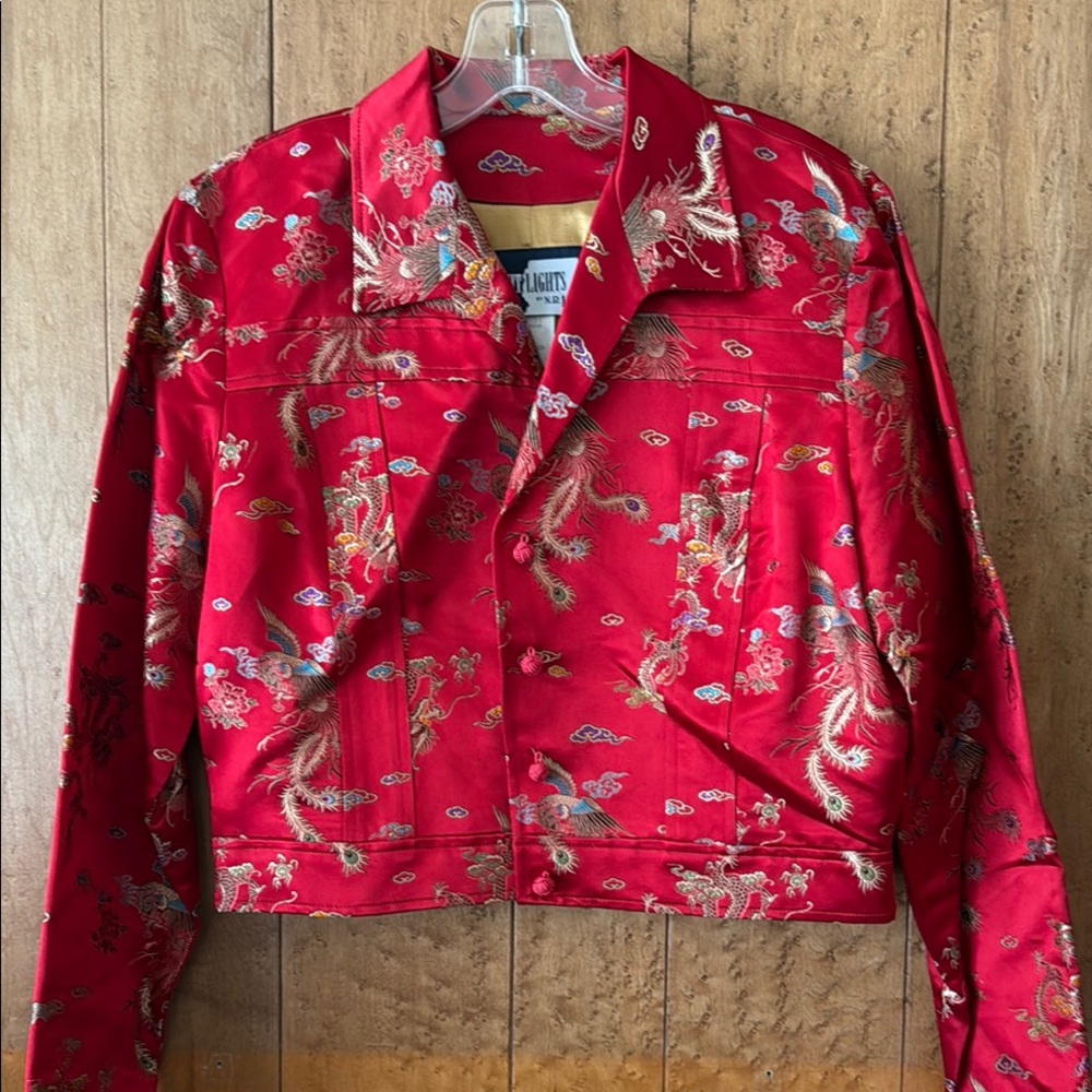 Vintage Night Lights NR 1 Silk Asian Jacket Dragons